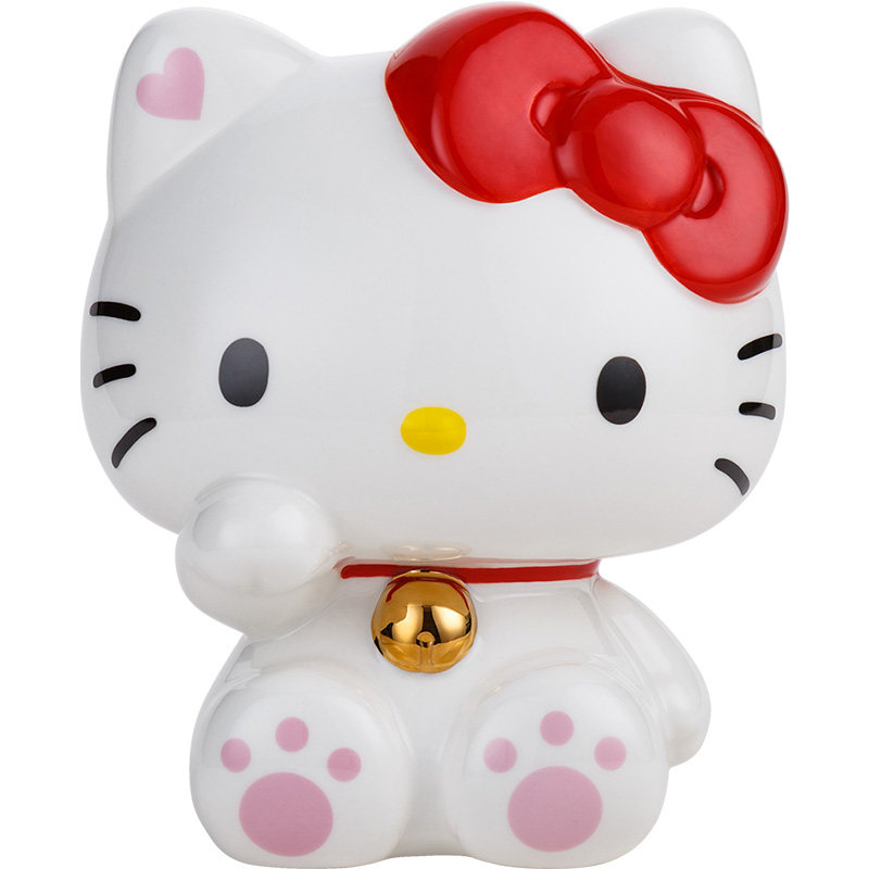 hellokitty招财猫存钱罐陶瓷摆件