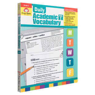 Evan-Moor Daily Academic Vocabulary TE 每日练习系列 专业词汇 完整版 美国加州教辅二年级到六年级纯英文原版进口evanmoor