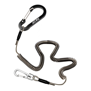 钢丝失手绳自动伸缩路亚筏钓鱼挂扣绳鱼竿大物防丢绳新款垂钓装备