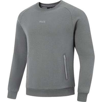 李宁宽松圆领男套头无帽卫衣