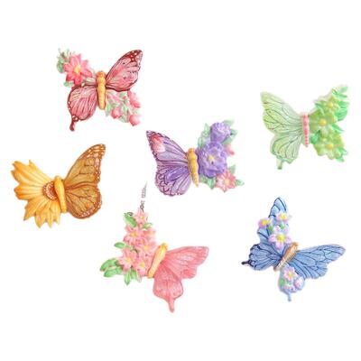 卡通diy树脂配件饰品花朵蝴蝶奶油胶手工制发夹手机壳鞋扣配饰批