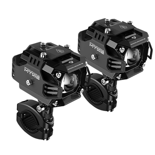 萤光者踏板摩托车射灯远近光一体切线灯电动车射灯led改装爆闪灯