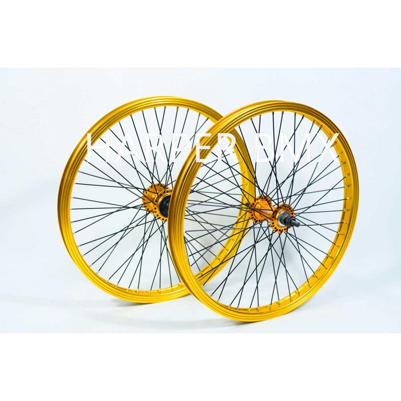 全新BMX小轮车表演车特技动作自行车轮组20寸铝合金车圈花鼓