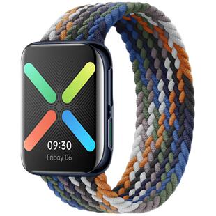 [特惠福利款】适用oppowatch3pro手表带X2精织S单圈表带watch4pro弹力2设计智能彩虹编织替换带配件