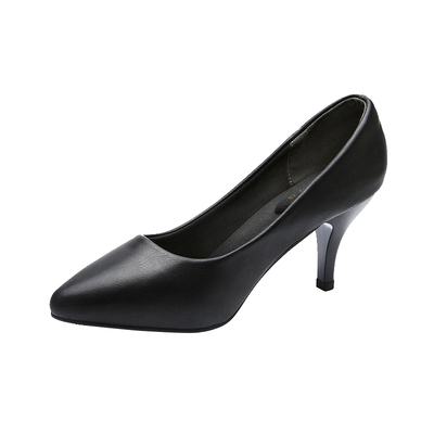 舒适细跟春夏工装职业空姐软皮鞋