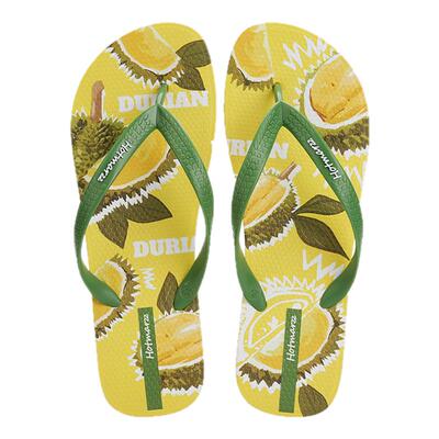 黑玛新款榴莲人字拖鞋