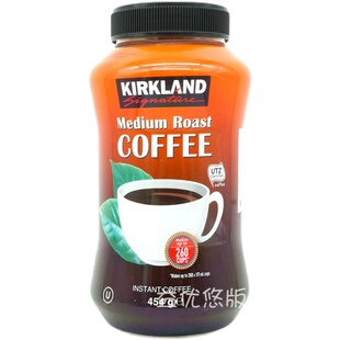 代购KIRKLAND Signature科克兰纯速溶黑咖啡粉454g越南产中度