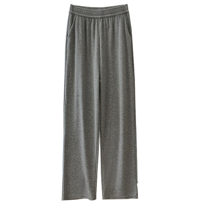 薄款针织糯米裤女松紧腰阔腿裤女