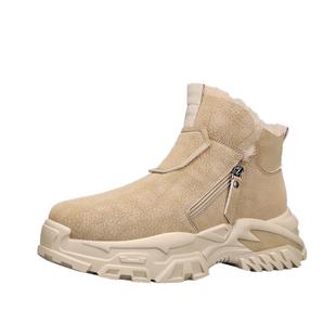 高帮男鞋冬季加绒保暖东北大棉鞋皮毛一体防寒防水防滑运动马丁靴
