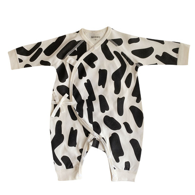 新生儿款春秋满月百天连体衣套装