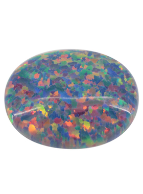 椭圆形欧泊裸石 蛋形平底素面人造澳宝灰色红彩OPAL宝石镶嵌#13-1