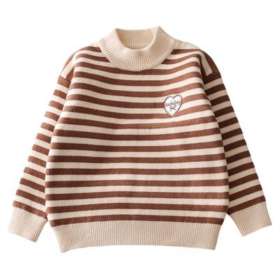 女童毛衣加厚一体绒针织打底衫