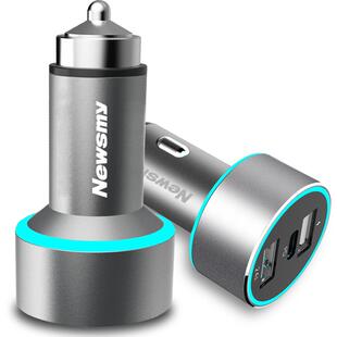 纽曼汽车载充电器超级快充点烟器转换插头PD全协议车充一拖三