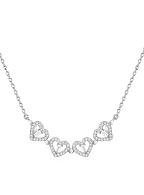 正品开合四叶草项链女款幸运草