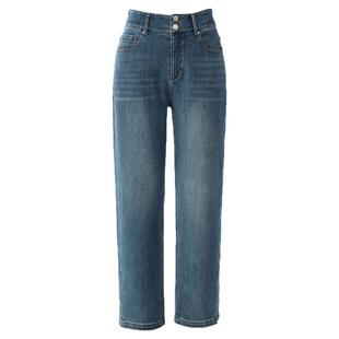 高端汉麻直筒牛仔裤女2026新款春季小个子九分裤子高腰显瘦法棍裤