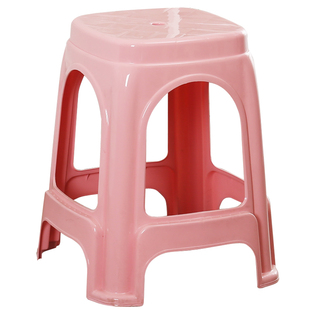 (4-10个装)塑料凳子大人家用加厚高凳防滑方板凳小矮凳可叠放结实