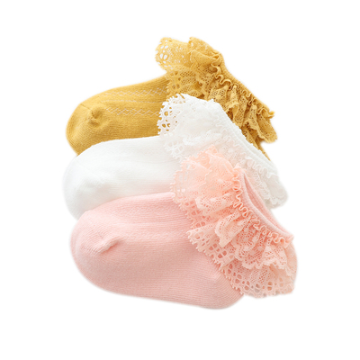 蕾丝甜美公主风婴儿0-1-3-5袜子