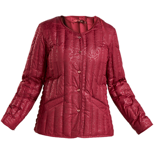 雅鹿妈妈羽绒服女70-80岁老太太内搭轻薄短款打底羽绒内胆奶奶装