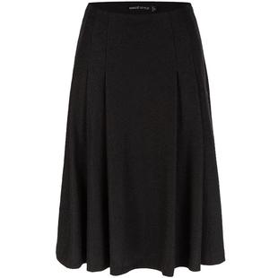 名师路毛呢a字半身裙女冬新款中长裙通勤黑色自然腰韩版百搭