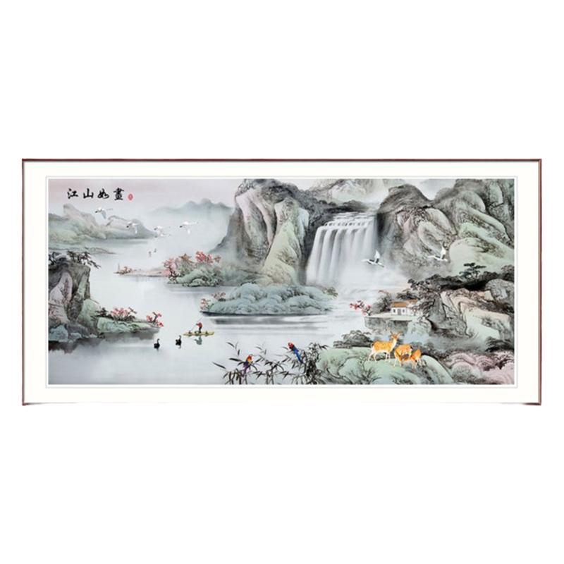 客厅钻石画江山如画高山流水国画