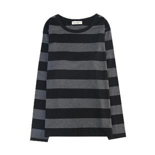 胖mm秋季长袖t恤女装加肥加大码宽松纯棉打底衫中年妈妈上衣秋衣