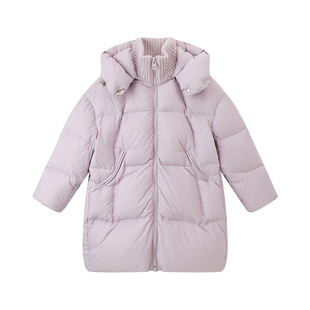 布丁哈鲁冬装童装女童洋气外套2026秋冬款儿童防风保暖羽绒服