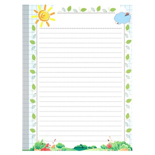 卡通彩色影印纸复印纸a4加厚白纸办公用特厚打印纸学校幼儿园创意可爱ins风花边草稿空白纸画画试卷打印信笺