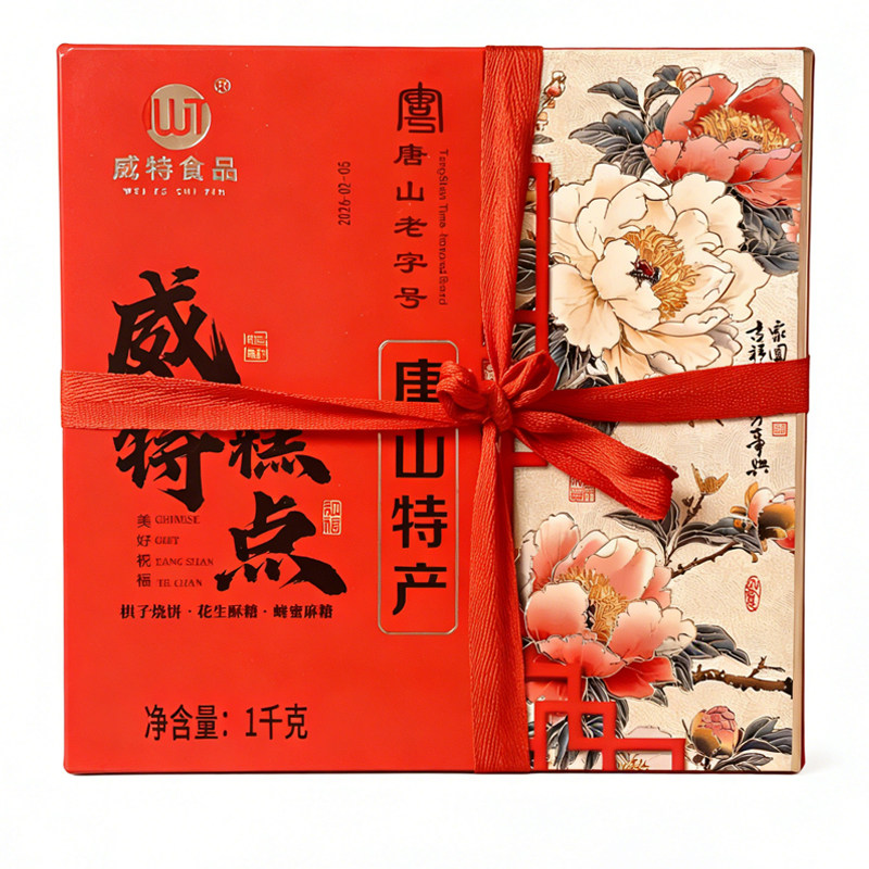 唐山特产棋子烧饼蜂蜜麻糖花生酥糖组合礼盒装