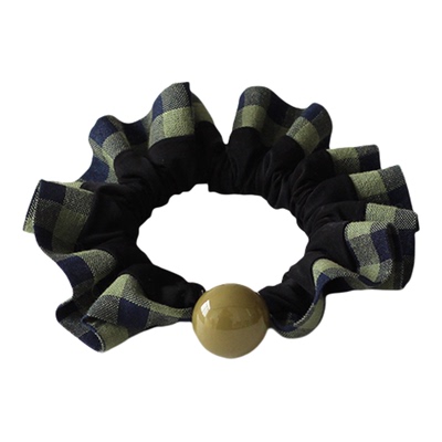 川野法式珠子格纹边小肠发圈