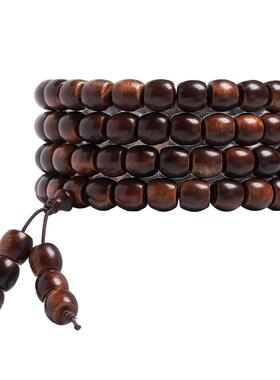 海南黄花梨0.8x108颗佛珠手链