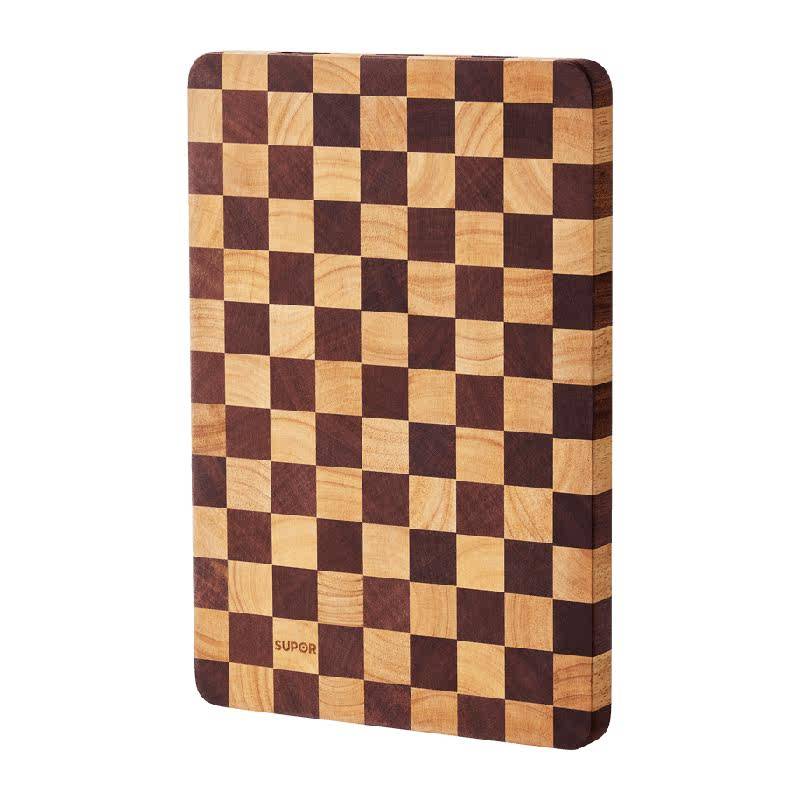 苏泊尔棋盘格菜板99.9%抗菌家用切菜板乌檀实木菜板砧板案板