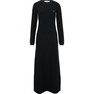 【折扣】Bella Freud女棉质混纺针织连衣裙小黑裙