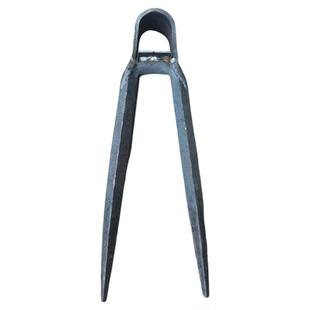 手工锻打二齿锄头锰钢挖地硬土开荒老款两齿锄头农用二齿耙2扁锄