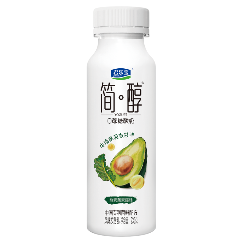 君乐宝简醇0添加蔗糖酸奶230g瓶