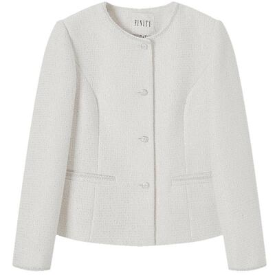 菲妮迪温柔小香风短外套