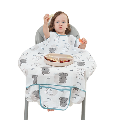 小嘟龙可爱防水防污餐桌一体罩衣