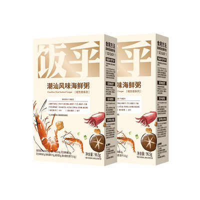 【尝鲜推荐6盒】饭乎海鲜砂锅粥方便快煮即食食品速食粥懒人方便