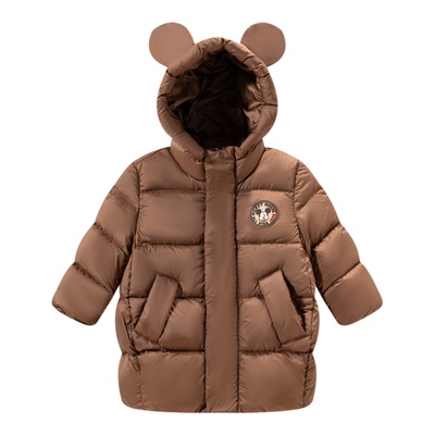 正品迪士尼童装男童中长款羽绒服儿童加厚羽绒外套2025冬装中小童