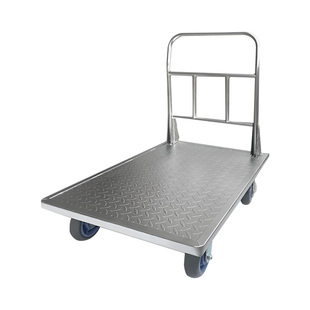 加厚钢板手推车工地拉货平板车移动拖车大号推货车家用承重搬运车