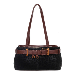 秋冬小众豹纹包包女2025新款潮复古高级感单肩包通勤百搭手提包