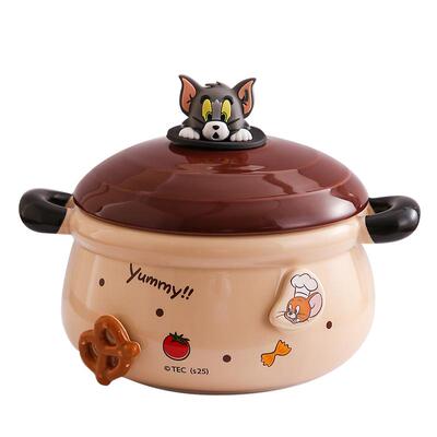 猫和老鼠联名泡面碗带盖双耳汤碗