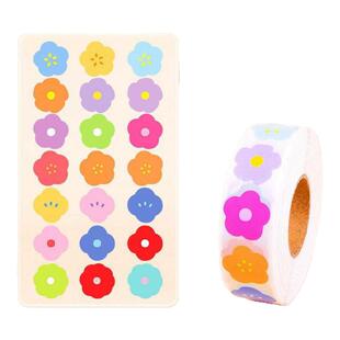 彩色异形花朵贴纸儿童奖励幼儿园表扬迷你小红花DIY日记手账装饰贴画老师批改作业夸奖六一进步优棒评语贴