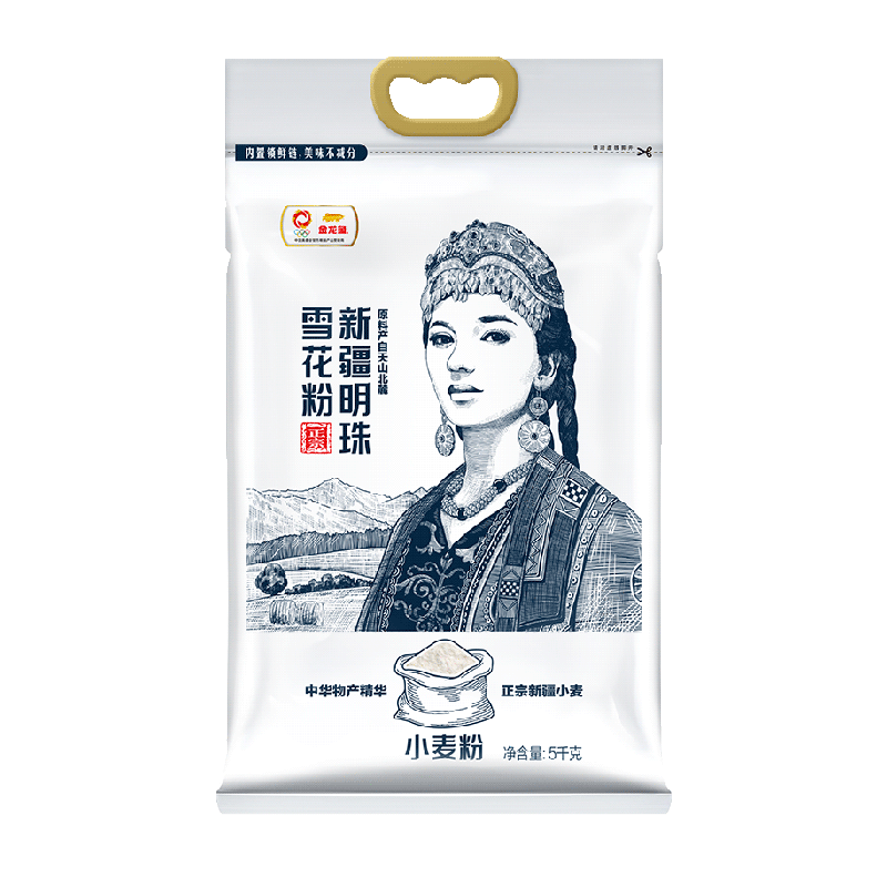 金龙鱼新疆明珠雪花粉小麦粉5kg