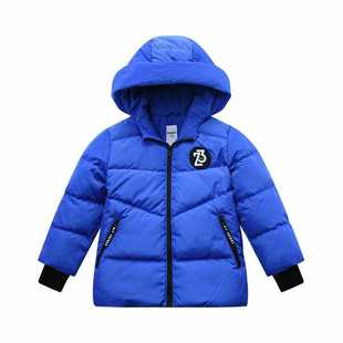 M家清仓百搭儿童连帽羽绒服男女中大小童外套短款国标白鸭绒冬季