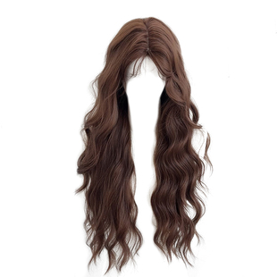 【奶羊松露】假发女全头套蛋蛋卷氛围感空气刘海水波纹自然长卷发