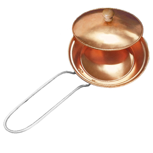 蛋烘糕锅小铜锅设备教程成都小吃纯小圆铜锅套装商用专用锅