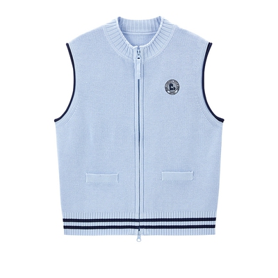 【商场同款】小立领拉链背心2025春季新款针织毛衫C2EFF1522