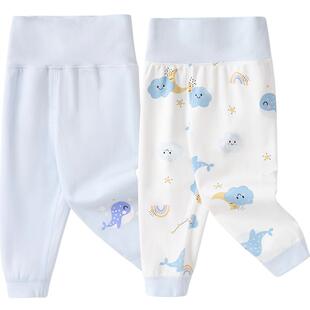 婴幼儿高腰护肚秋裤儿童裤子春秋季保暖男女童宝宝打底裤内穿睡裤