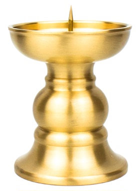黄铜蜡烛台底座家用供佛烛台摆件