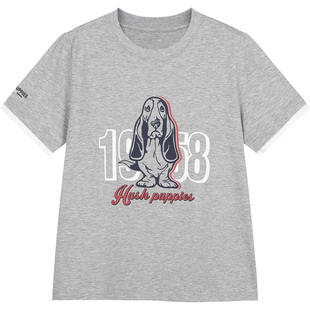 暇步士童装儿童圆领T恤衫26夏新款男童舒适百搭上衣女童简约短袖